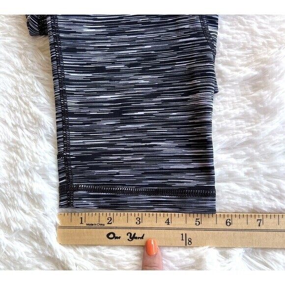 TEK GEAR DRY TEK Women's Slim Fit Performance Leggings Size M Black/White - Picture 9 of 10